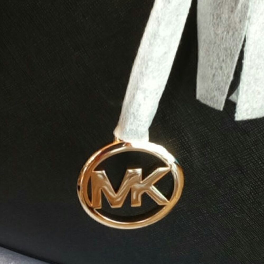Michael Kors Saffiano Leather Charlotte Tote Bag - Picture 8 of 9